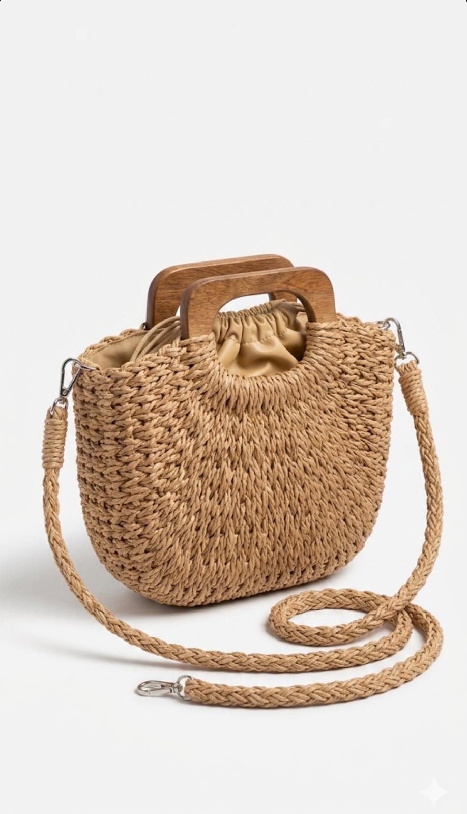 Damska Pleciona Torebka Boho Naturalna Sahara Noé