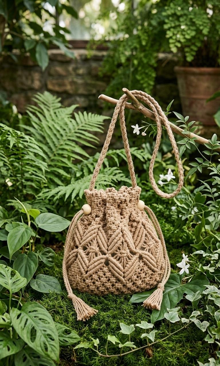 Damska Pleciona Torebka Boho Naturalna Marrakesh Soul - obrazek 2